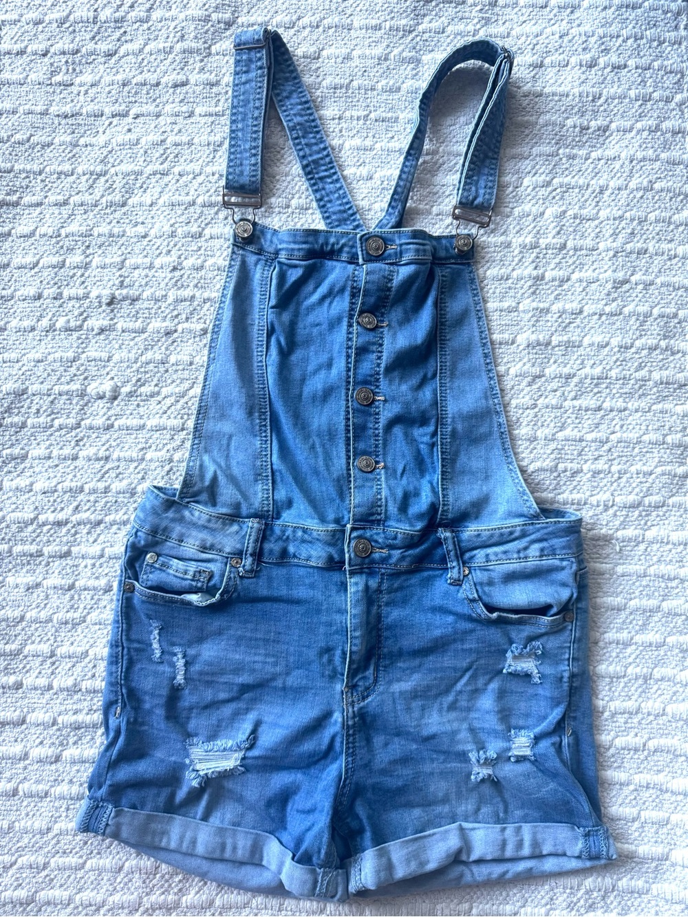 Enjean Denim Overall Shorts - Casual One Piece